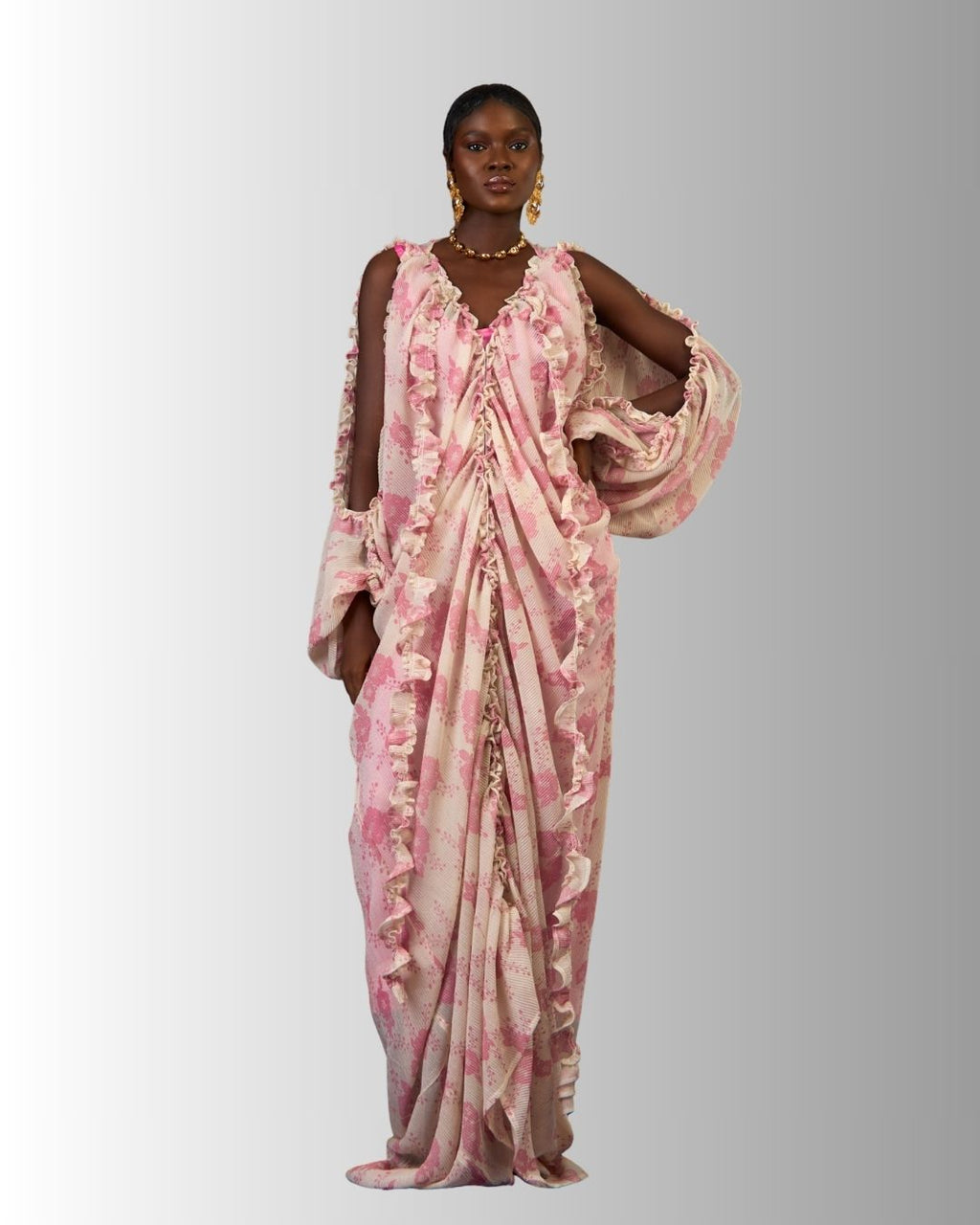 MADAME RUFFLE Column Dress