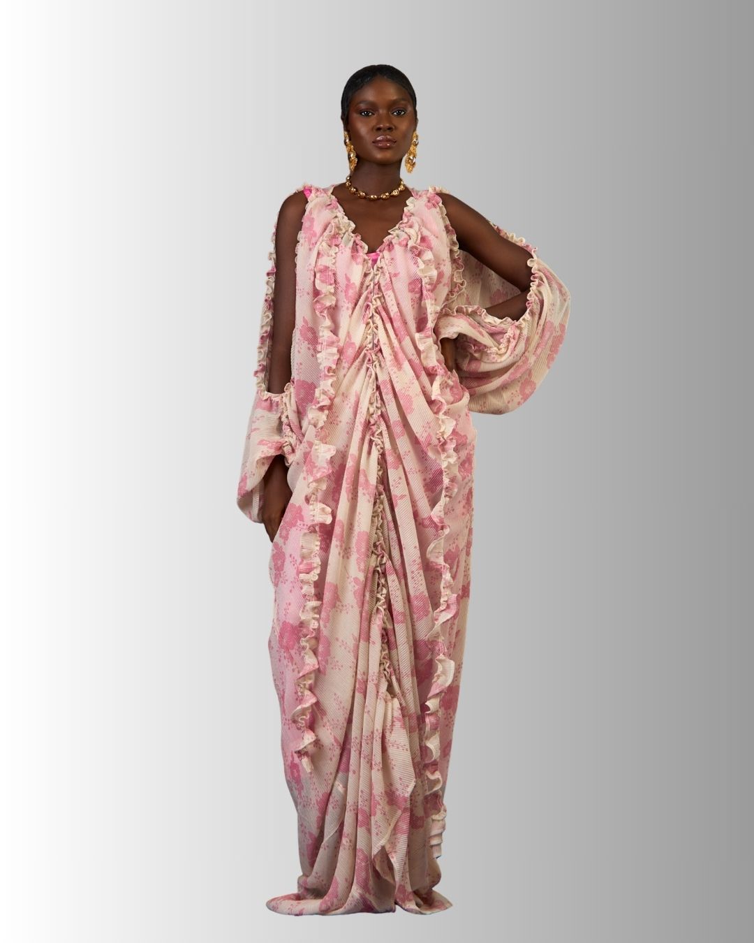 MADAME RUFFLE Column Dress