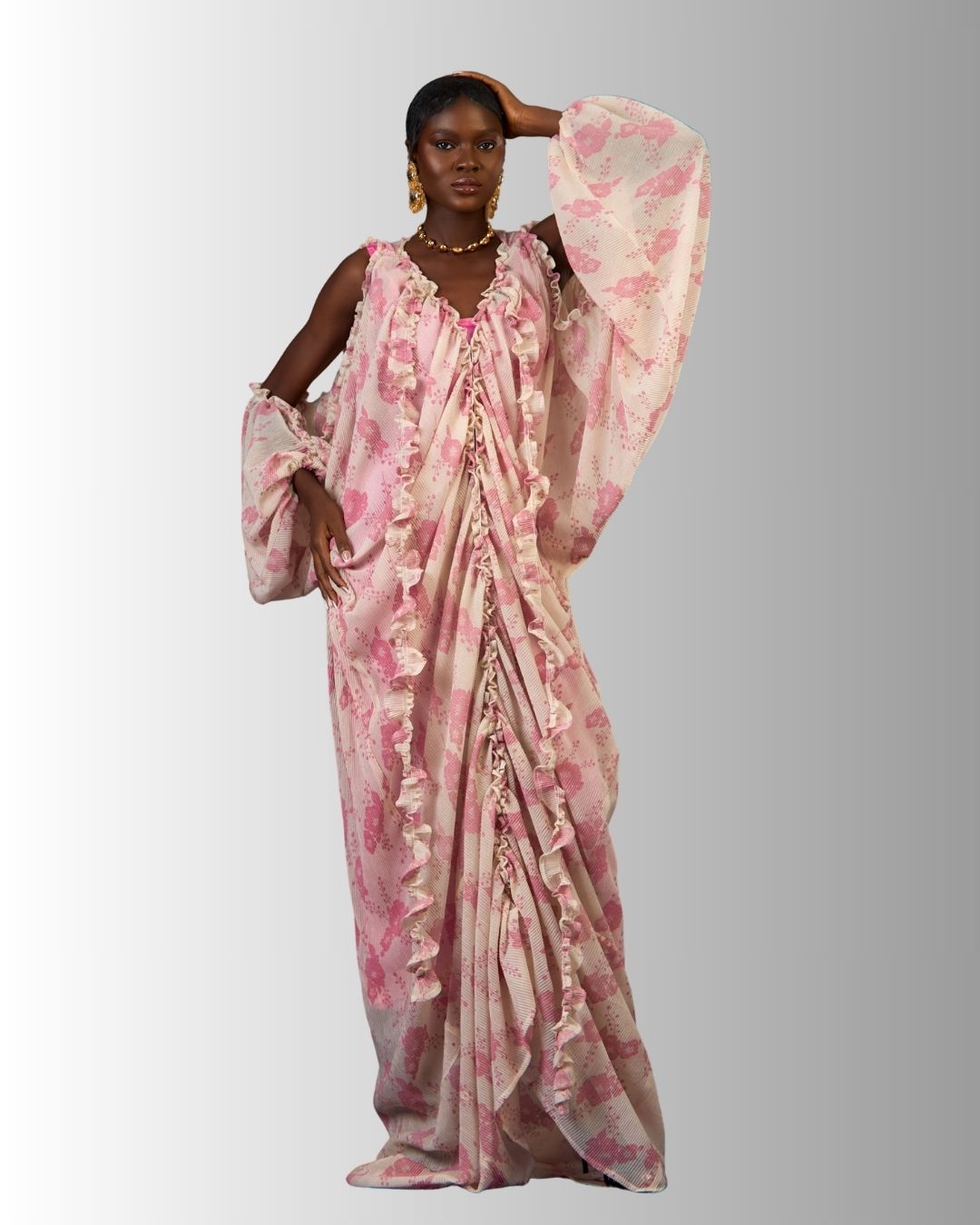 MADAME RUFFLE Column Dress